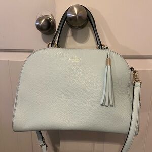 Kate Spade New York Soft Blue Satchel with Tassel